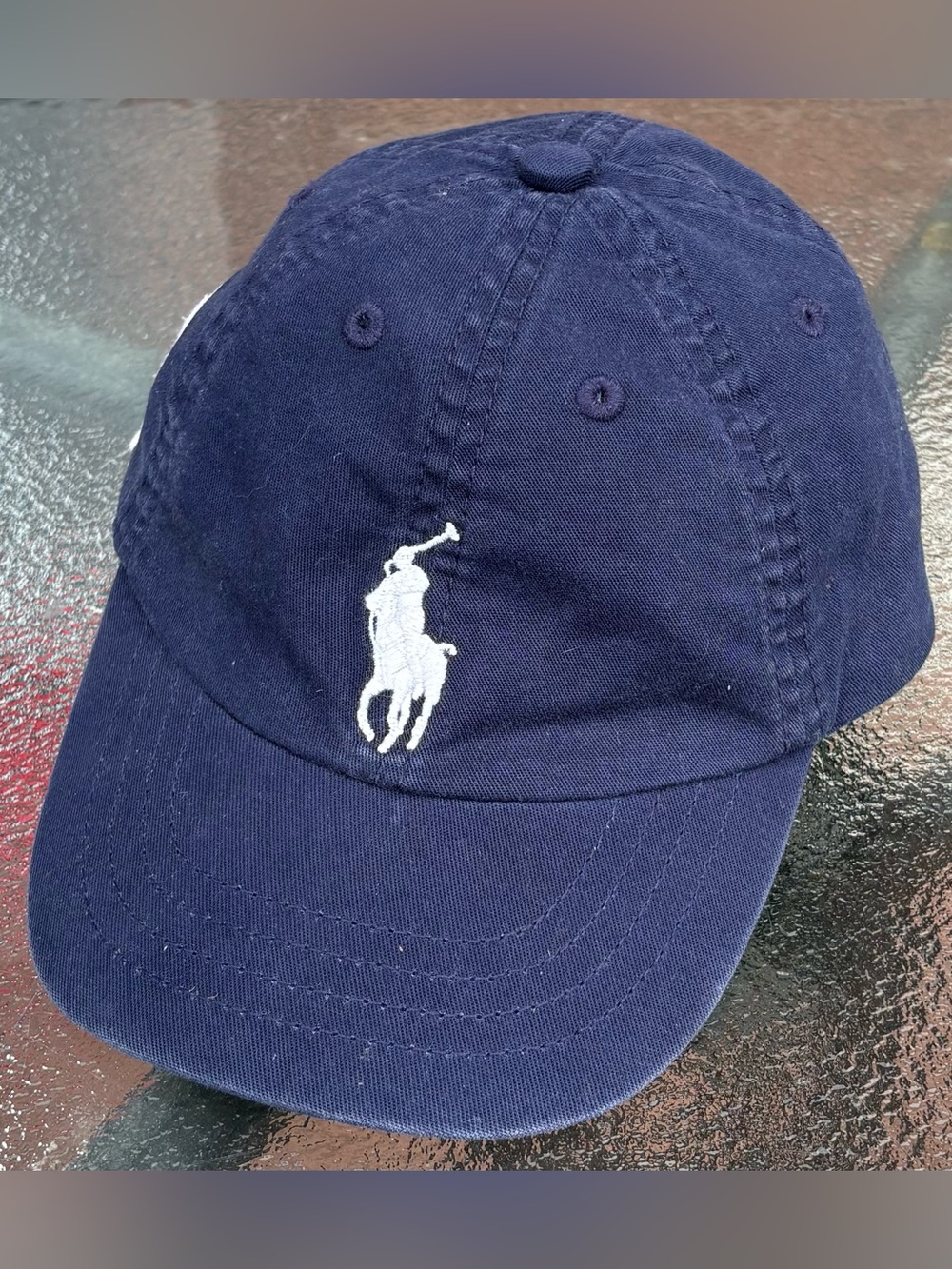 Polo Ralph Lauren Navy Blue Baby Infant Baseball Cap Hat One Size EUC